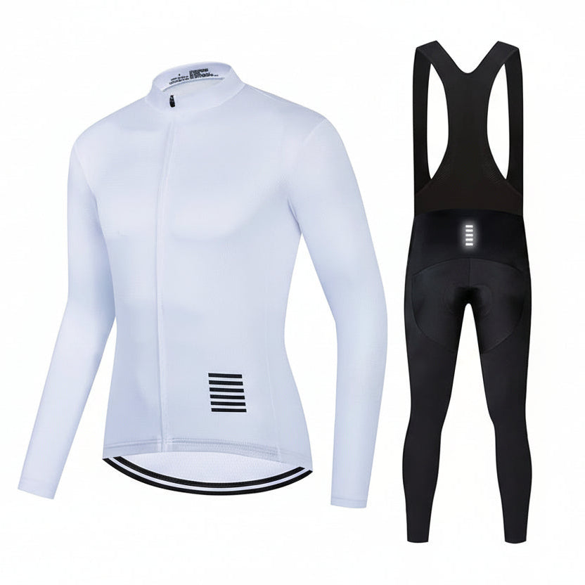 Neutraal Professioneel Wielerset Met Lange Mouwen