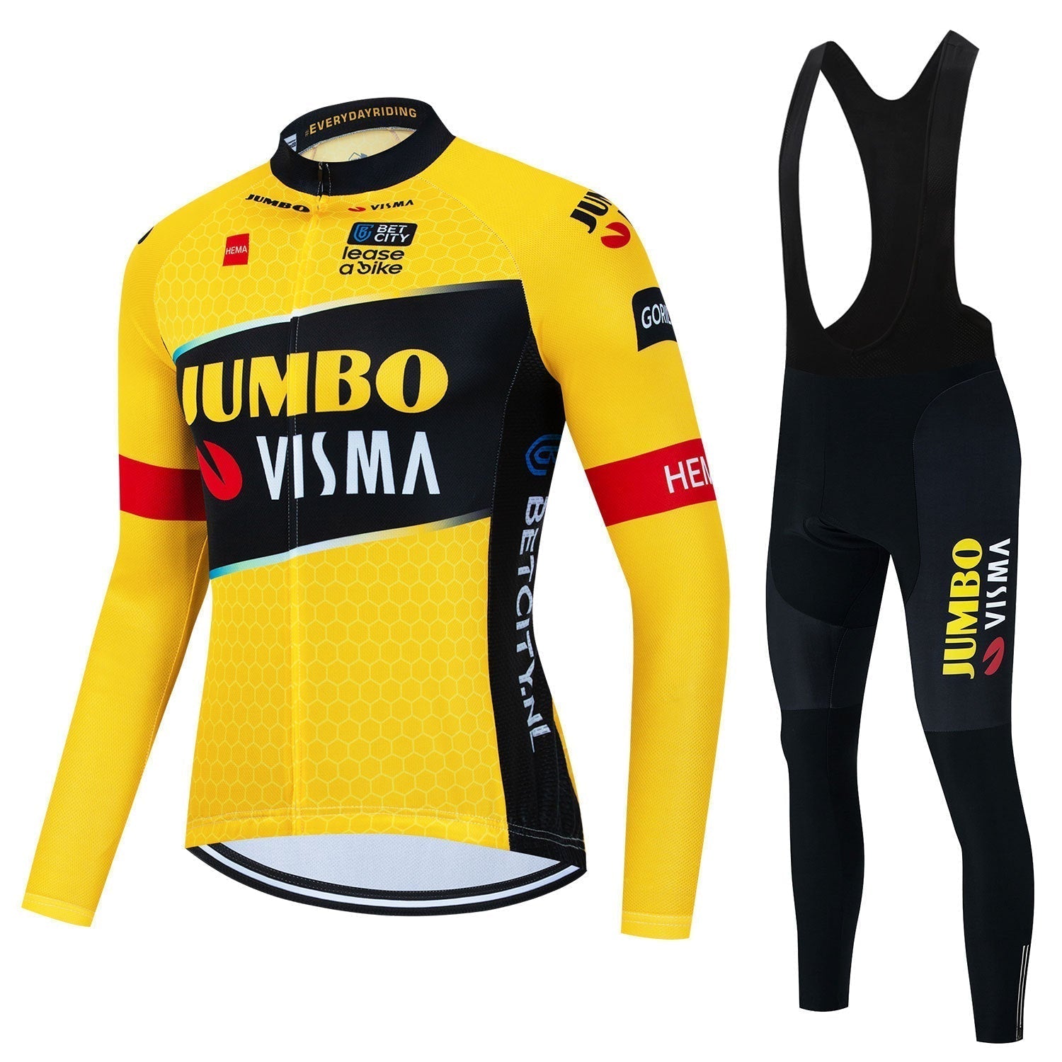 Jumbo Visma - Professioneel Wielerset Met Lange Mouwen