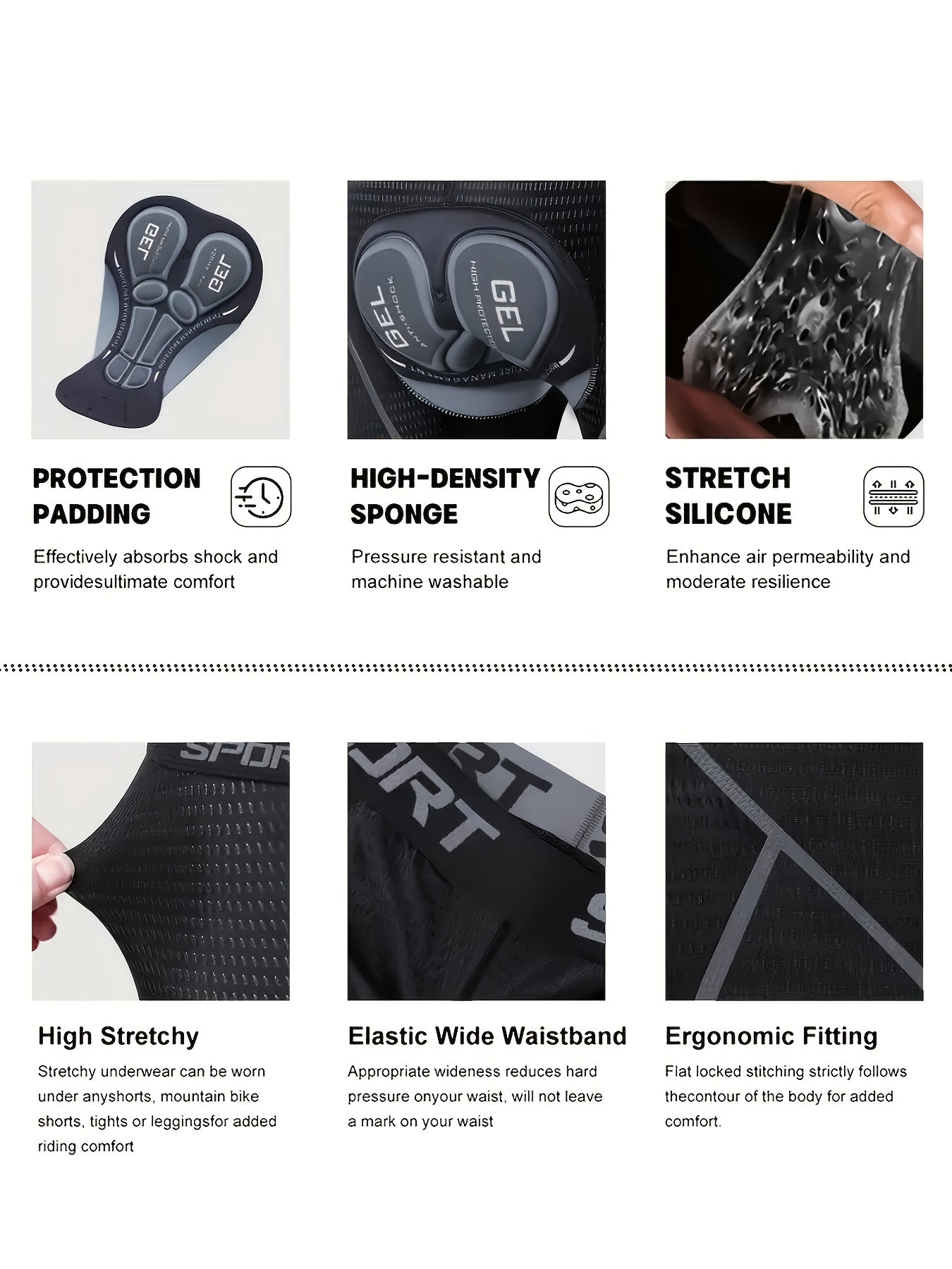 Heren Hoog Elastisch - Fietsshorts