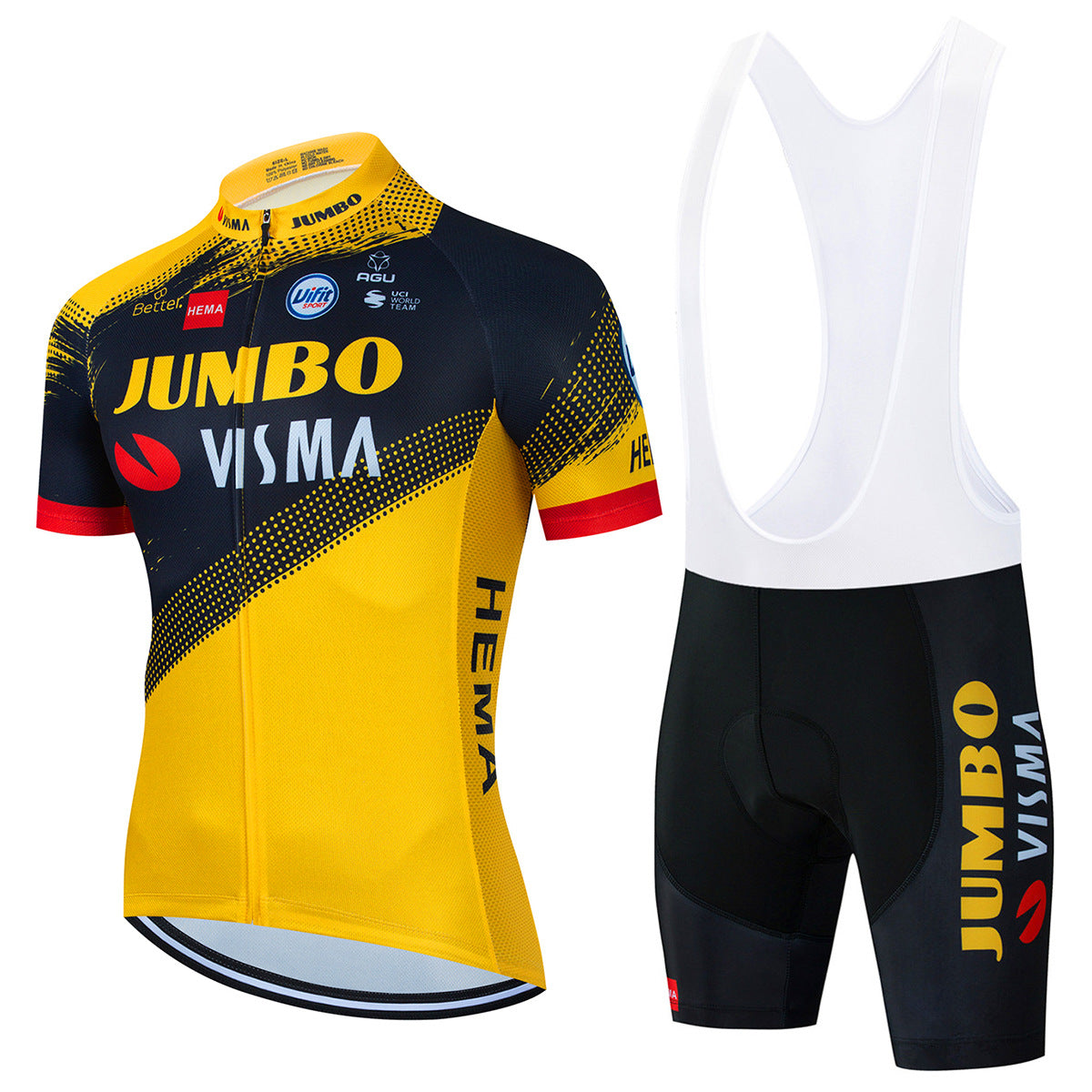 Jumbo Visma - Professionele Korte Mouwen Wielerset