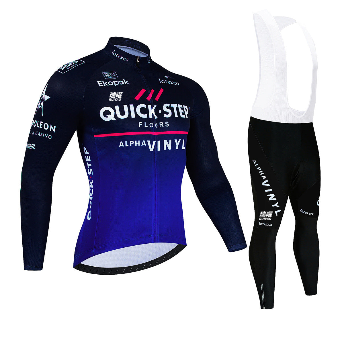 Quick step - Professioneel Wielerset Met Lange Mouwen