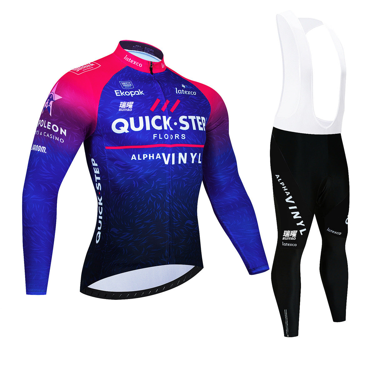 Quick step - Professioneel Wielerset Met Lange Mouwen