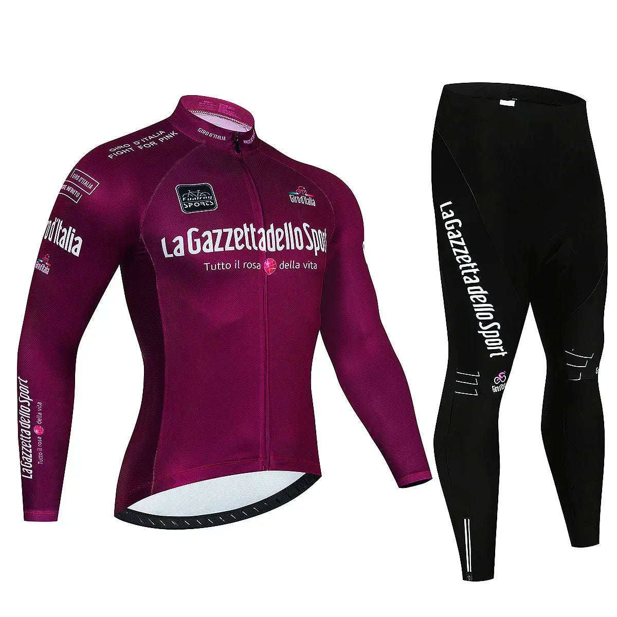 Giro d'Italie - Professioneel Wielerset Met Lange Mouwen