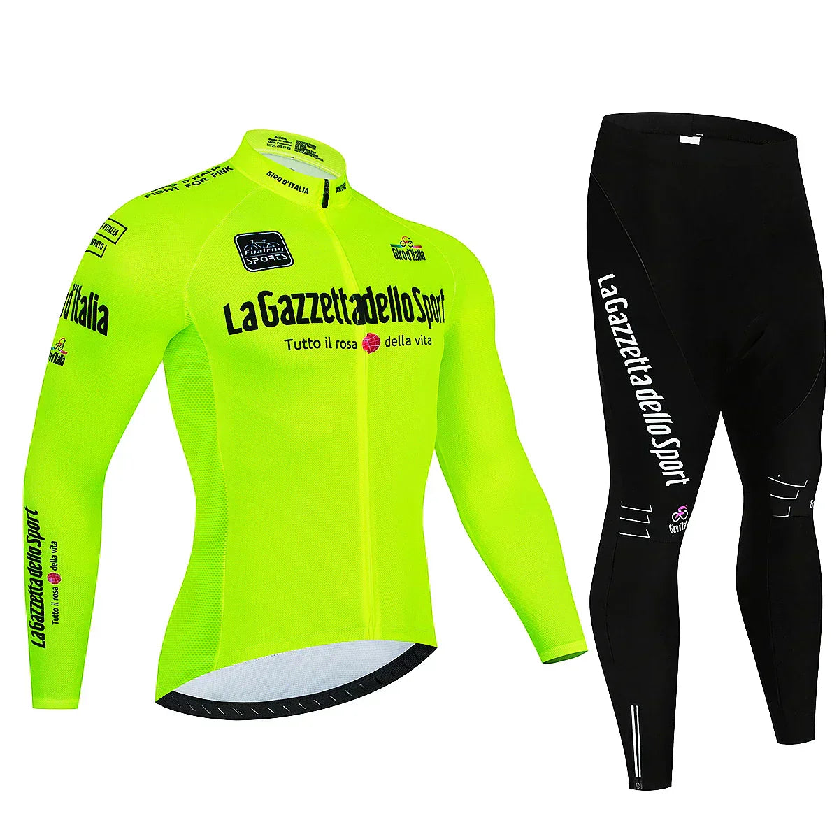 Giro d'Italie - Professioneel Wielerset Met Lange Mouwen